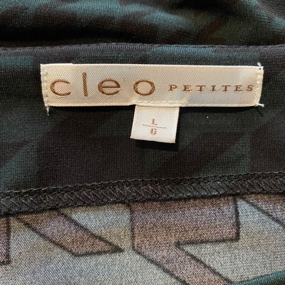 BUY 2 ITEMS GET 1 FREE - Cleo Petites Houndstooth 3/4 sleeve blouse Sz L - Picture 6 of 8